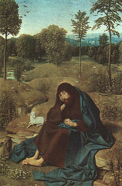 Geertgen Tot Sint Jans John the Baptist in the Wilderness oil painting picture